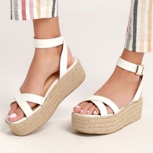 Lulus Cobi platform Espadrille sandals size 8.5